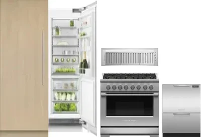 5 Piece Package Includes Refrigerator, Freezer, Range, Hood And Dishwasher